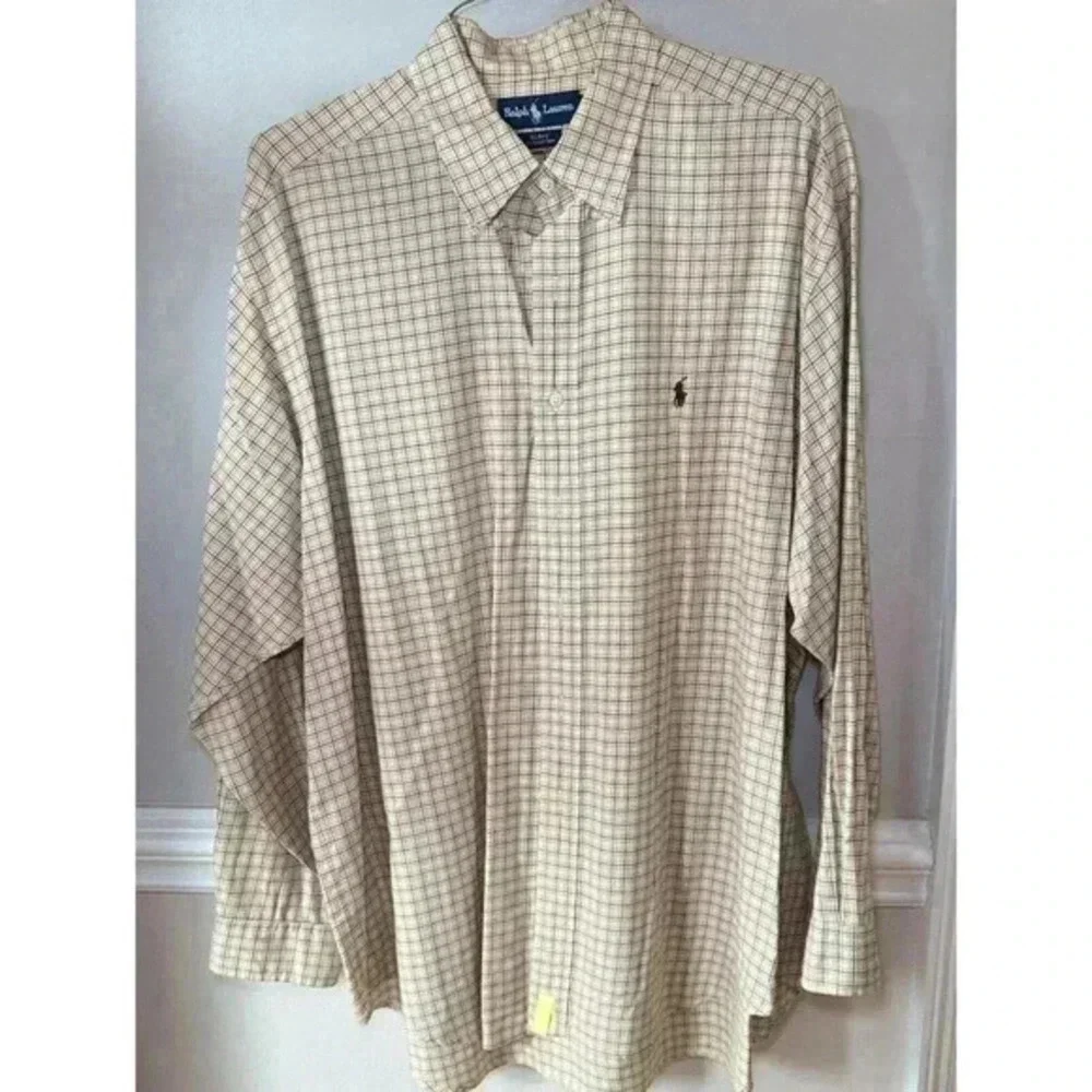 Vintage 90s Polo‎ Ralph Lauren Blake XL  Pony Plaid Pattern Casual Button Down